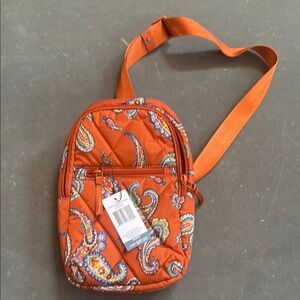 Orange Paisley Crossbody Bag